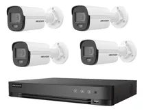 Kit Dvr Profesional 4 Ch Full Hd + 4 Bullet Tvi Colorvu Hik