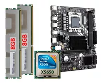 Kit Placa Mãe X58 Lga 1366 Xeon X5650 6/12 Cores 16gb Ddr3