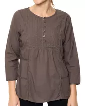 Blusa Camisa Mujer Puro Algodón Hindú Mga 3/4 Importada 1679