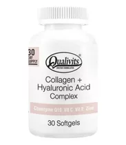 Colageno Hidrlizado  + Acido Hialuronico 30 Cáp Qualivits