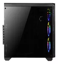 Gabinete Gamer Warrior Modoc Preto Com 03 Fan Ring Rgb Ga179