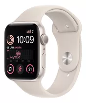 Apple Watch Se Gps - Caja De Aluminio Blanco Estelar 44 Mm - Correa Deportiva Blanco Estelar - Patrón