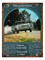 Cartel De Chapa Publicidad Antigua Ford Fairlane X202