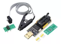 Programador Usb Ch341 + Pinza + Cable Bios Eeprom Libera Tod