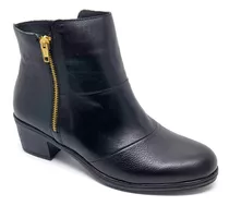 Bota Mujer Cuero Vestir Taco 5 Cm.