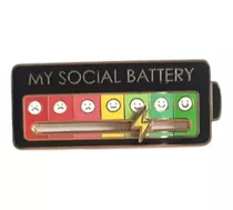 Pin Broche Metálico My Social Battery 