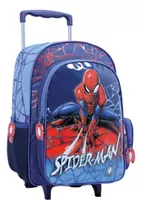 Mochila Con Carro Spiderman 3d Escolar Jardin Licencia Wabro