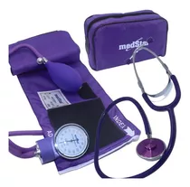 Baumanómetro Aneroide Kit Con Estetoscopio De Una Campana Color Violeta