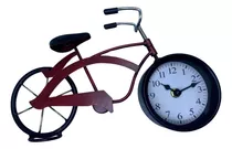 Relógio De Mesa Bicicleta Antiga De Metal Decorativo Retro