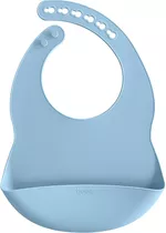 Babador Liso Azul Pega Migalhas Em Silicone 15639 - Buba Tamanho 3 Meses