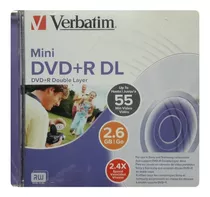 Mini Dvd+r Verbatim Doble Capa 55min Video 2.6gb 2.4x
