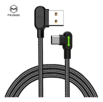 Cable Mcdodo Usb - Tipo C 90° Grados Corto 50cm Carga Rapida Y Datos Qc