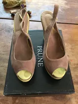 Zapatos Sandalias Gamuza Prune Usado (una Vez) Talle40 