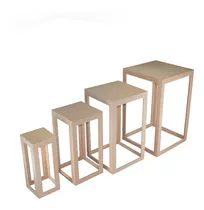 Trio Mesa Cubo Quadrado Festa Decoração Mdf Promo