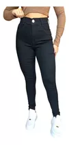 Calça Jeans Feminina Super Lycra  Skinny Cintura Alta Preta 