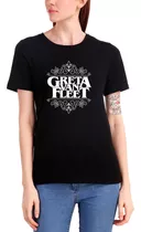 Greta Van Fleet Banda Rock Arabesco Logo Camiseta Babylook 