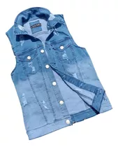 Chaleco Elastizado De Jeans Hombre