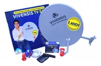 Kit 1 Receptor Digital Vx10 Vivensis - Antena 75cm Lnbf Cabo