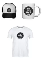 Combo Remera + Gorra + Taza Personalizada Con Tu Logo Frase