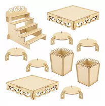 Kit Festa Provençal Mdf Arabesco - 10 Peças - Linha Temática