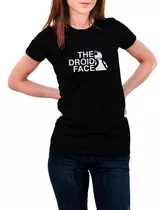 Camiseta Feminina The Droid Face Bb8 R2d2 Star Wars Babylook