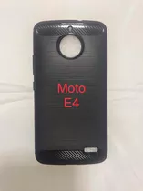 Estuche Textura Carbon Fiber Protection Para Moto E4