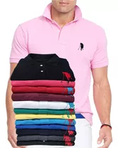 Kit 3 Camisa Gola Polo 12 Cores Revenda Grandes Marcas Novo