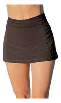 Mini Falda Con Ropa En El Interior - Negro