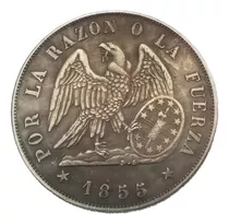Moneda Antigua Chile 1 Peso 1855 Reproducción Colección