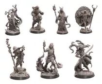 Kit Miniaturas Academia Loxwort 7 Peças D&d Rpg Coleção Nº 1