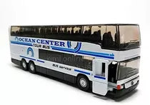 Micro Colectivo Bus 2 Pisos Welly 1:64 Mercedes Benz Mb404dd