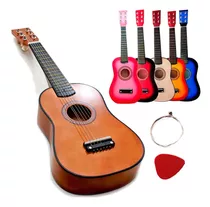 Mini Violão Infantil Acústico Palheta Crianças Aço Brinquedo