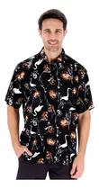 Camisa Hombre Hawaiana Floreada Manga Corta Hombre