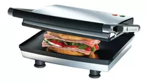 Plancha Panini Oster® De Superficie Plana Ckstsm3884 Color Gris