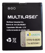 Ba-ter-ia Mlb021 Multilaser Flip Vita P9020, P9021, P9043 