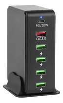 Cargador Pd De 20w Multi Usb Qc3.0 Estación De Carga Rápida