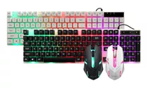 Combo Teclado Y Mouse Usb Con Luce Led Emxam V5 Jwk