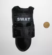 Colete Preto Swat Miniatura Para Boneco Escala 1/6