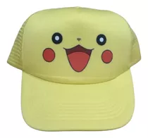 Gorra Trucker Con Red Amarilla Pikachu Pokemon- Cosplay