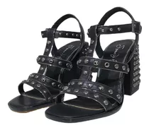 Sandalias Saverio Di Ricci Negra Con Tachas. Zhora