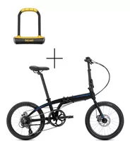 Bicicleta Plegable Tern B8 Negro Básica + Candado 8001