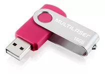 Pendrive Multilaser - Twist 16gb Rosa - Usb