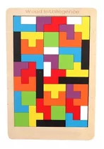 Tetris Quebra Cabeça 100% Madeira 40pcs Desafio Presente Top