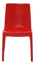 Silla De Comedor Tramontina Alice Con Brillo, Estructura Color Rojo, 1 Unidad