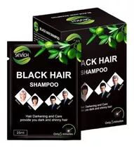 Pack Shampoo Negro De Cabello 25 Ml 10 Sobres X Unisex 