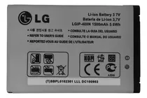Batería Original Celular LG Optimus Usb Wifi Mp3 4g 3g Gb Sd