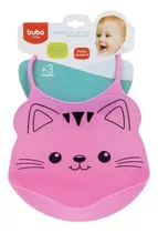 Babador Silicone Pega Migalha Rosa Tigre Buba Ajustável