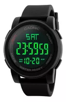 Reloj Digial Deportivo Gadnic Sumergible 50mts Alta Calidad Color De La Malla Negro