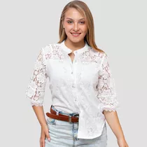 Blusa Elegante Mujer Encaje Romantica Importada