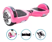 Skate Elétrico 6,5 Rosa Hoverboard Com Bluetooth E Bolsa